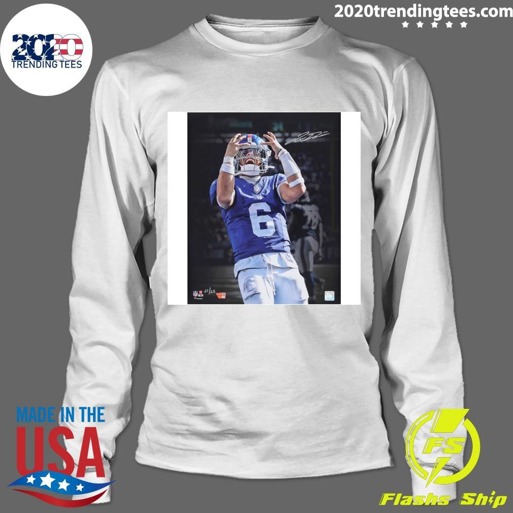Jaxson Dart New York Giants Autographed Signature Shirt