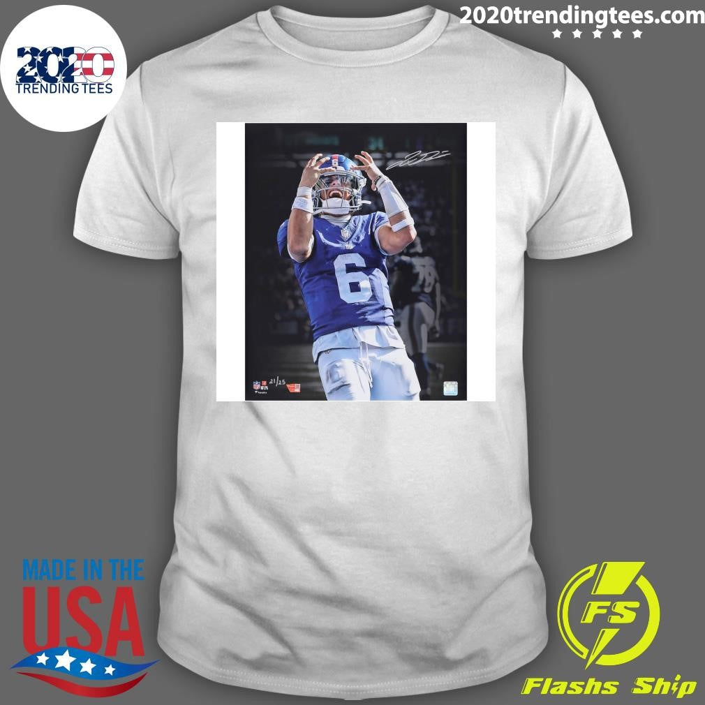 Jaxson Dart New York Giants Autographed Signature Shirt
