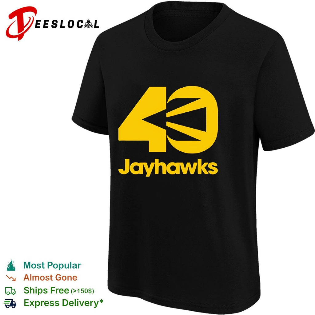 Jayhawks 40th Anniversary yellow design shirt