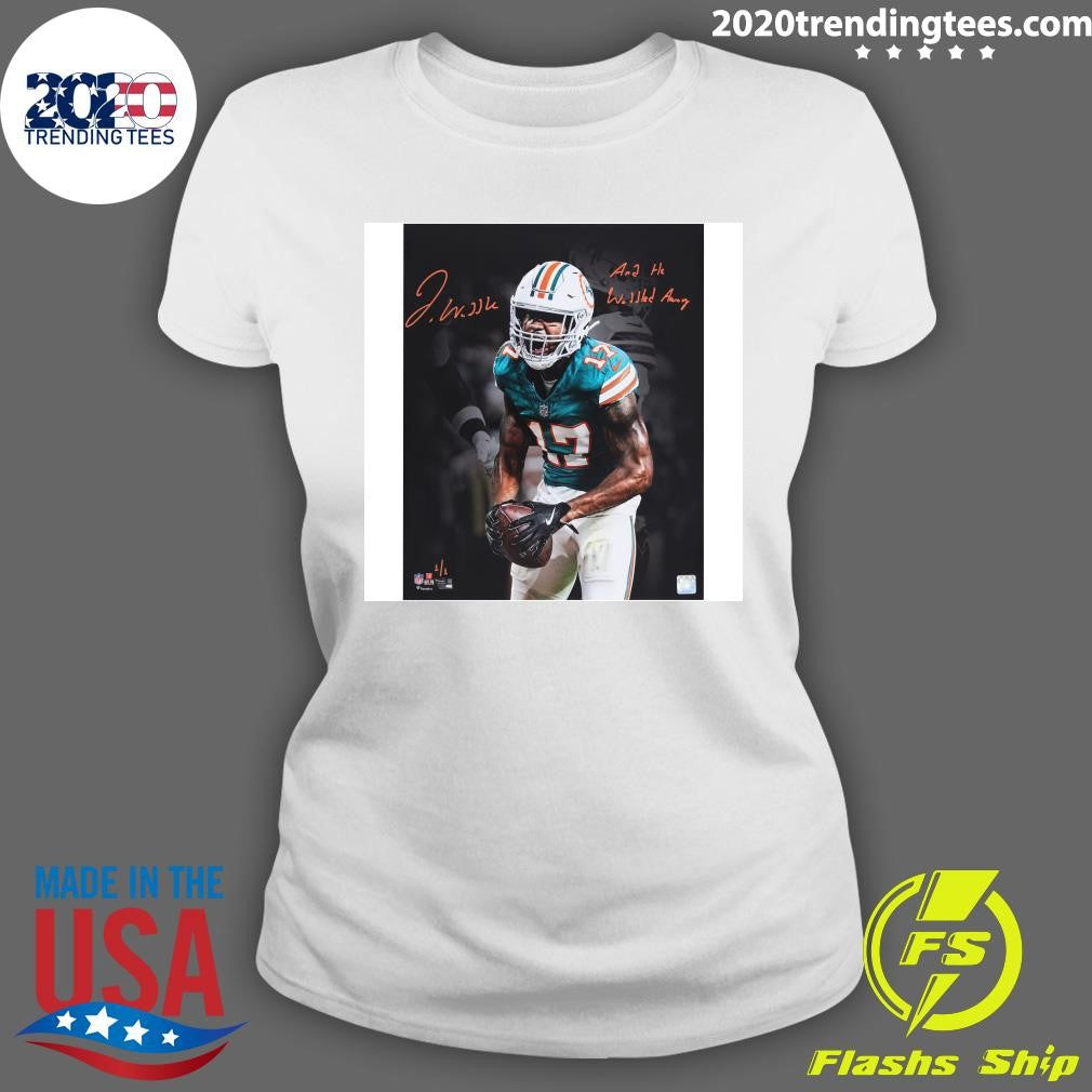Jaylen Waddle Miami Dolphins Autographed Unleashed Spotlight Signature Shirt