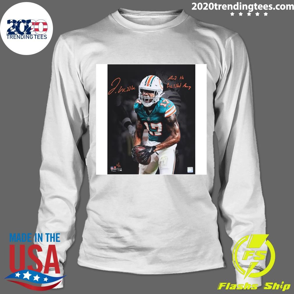 Jaylen Waddle Miami Dolphins Autographed Unleashed Spotlight Signature Shirt