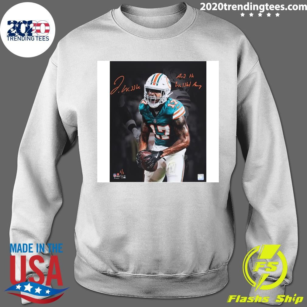 Jaylen Waddle Miami Dolphins Autographed Unleashed Spotlight Signature Shirt