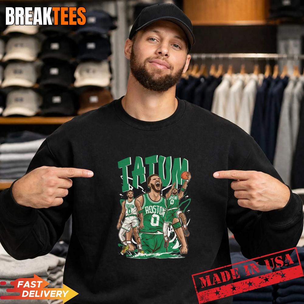 Jayson Tatum Cartoon Style Boston Basketball Shirt