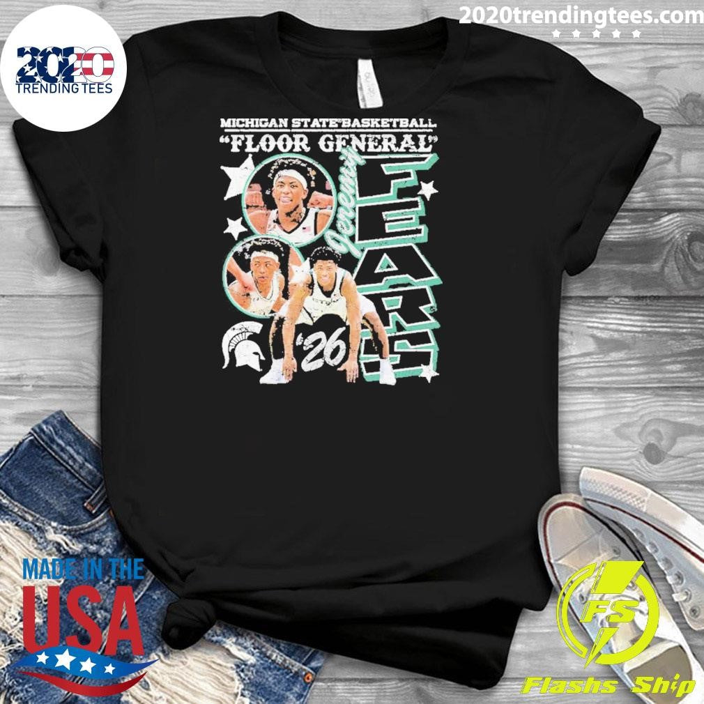 Jeremy Fears Floor General Michigan State Spartans Men’s Basketball Elevated 90s Graphic 2026 Shirt