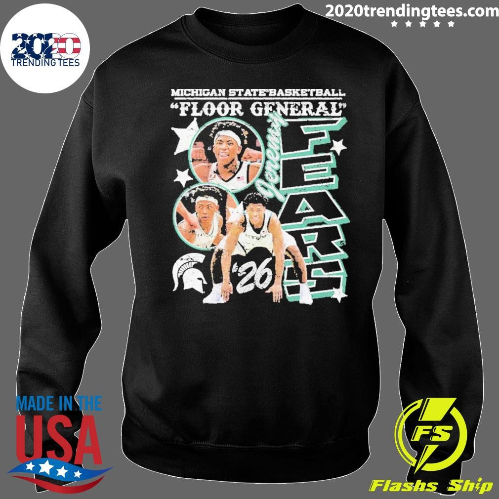 Jeremy Fears Floor General Michigan State Spartans Men’s Basketball Elevated 90s Graphic 2026 Shirt