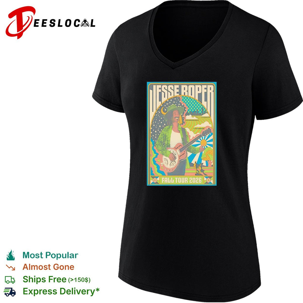 Jesse Roper Fall Tour 2026 concert poster psychedelic folk musician concert shirt