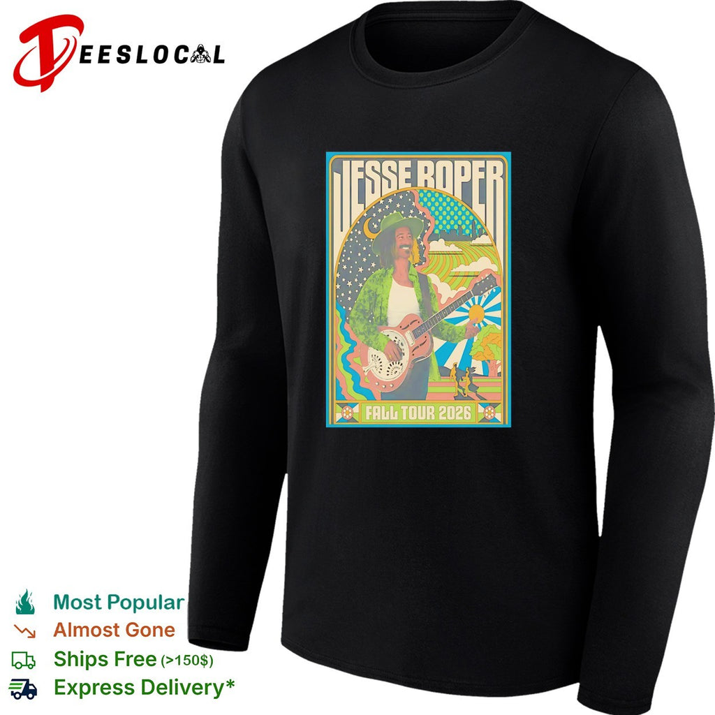 Jesse Roper Fall Tour 2026 concert poster psychedelic folk musician concert shirt