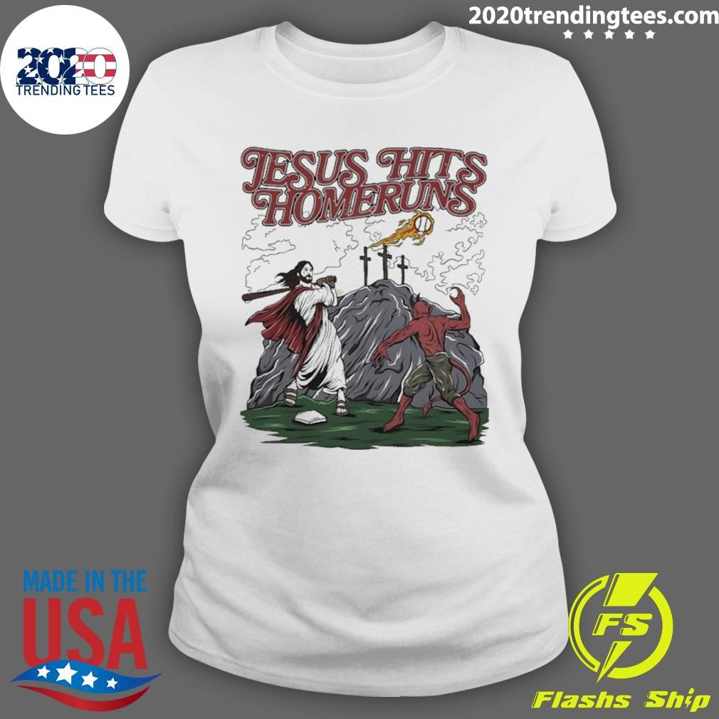 Jesus And Devil Hits Homeruns Shirt
