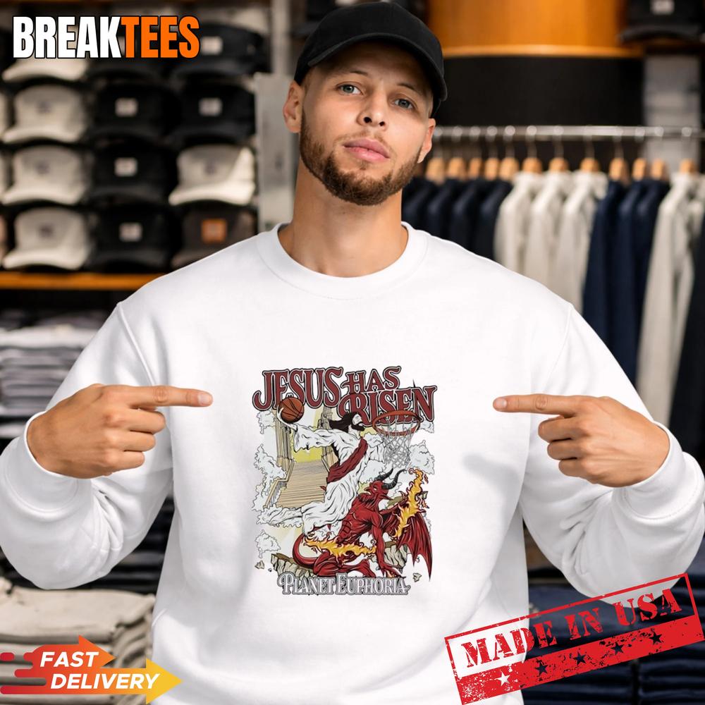 Jesus Has Risen vs Santa Devil Basketball T-Shirt