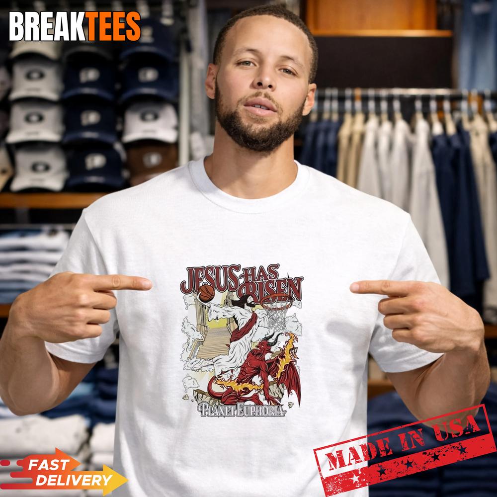 Jesus Has Risen vs Santa Devil Basketball T-Shirt