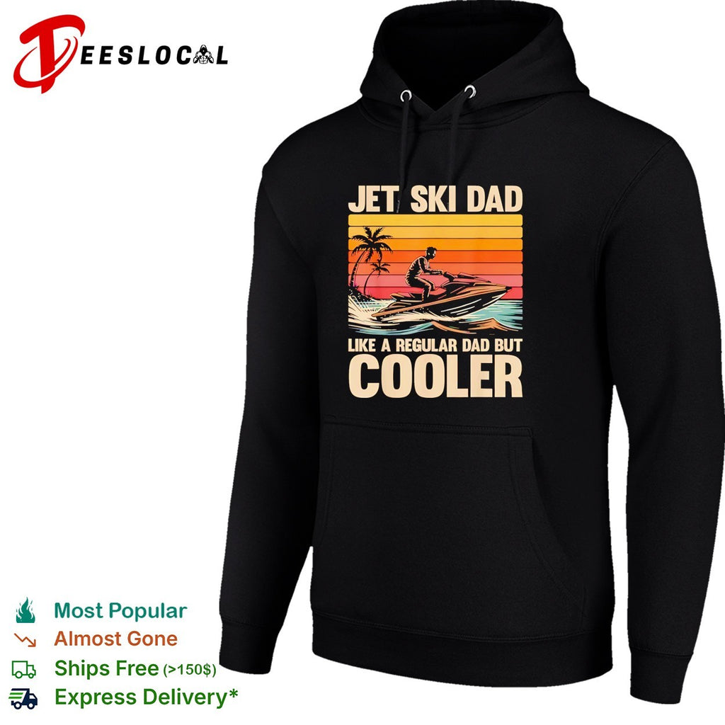 Jet ski dad like a regular dad but cooler retro tropical shirt