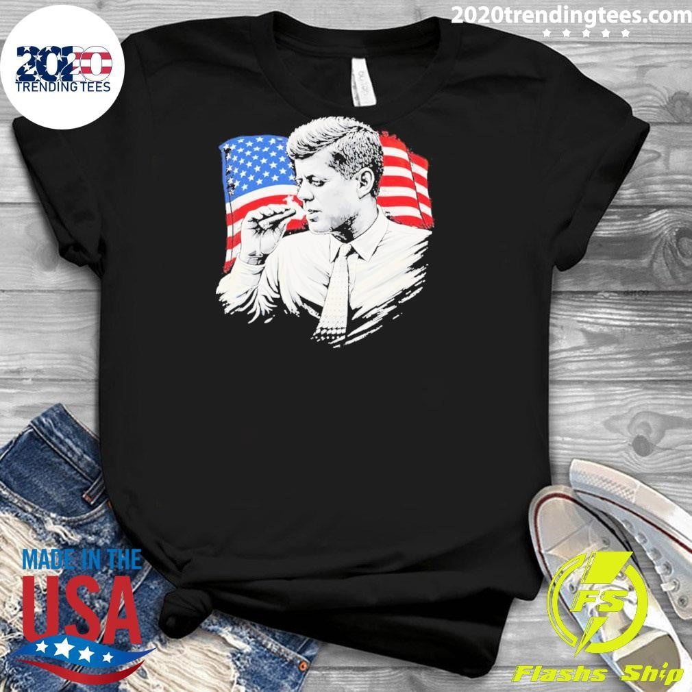 Jfk Cigars American Flag Graphic 2026 Shirt