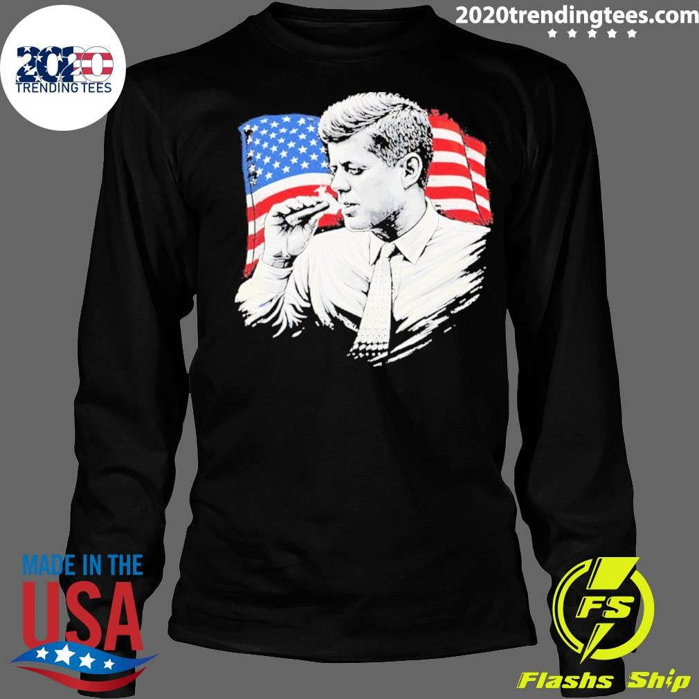 Jfk Cigars American Flag Graphic 2026 Shirt