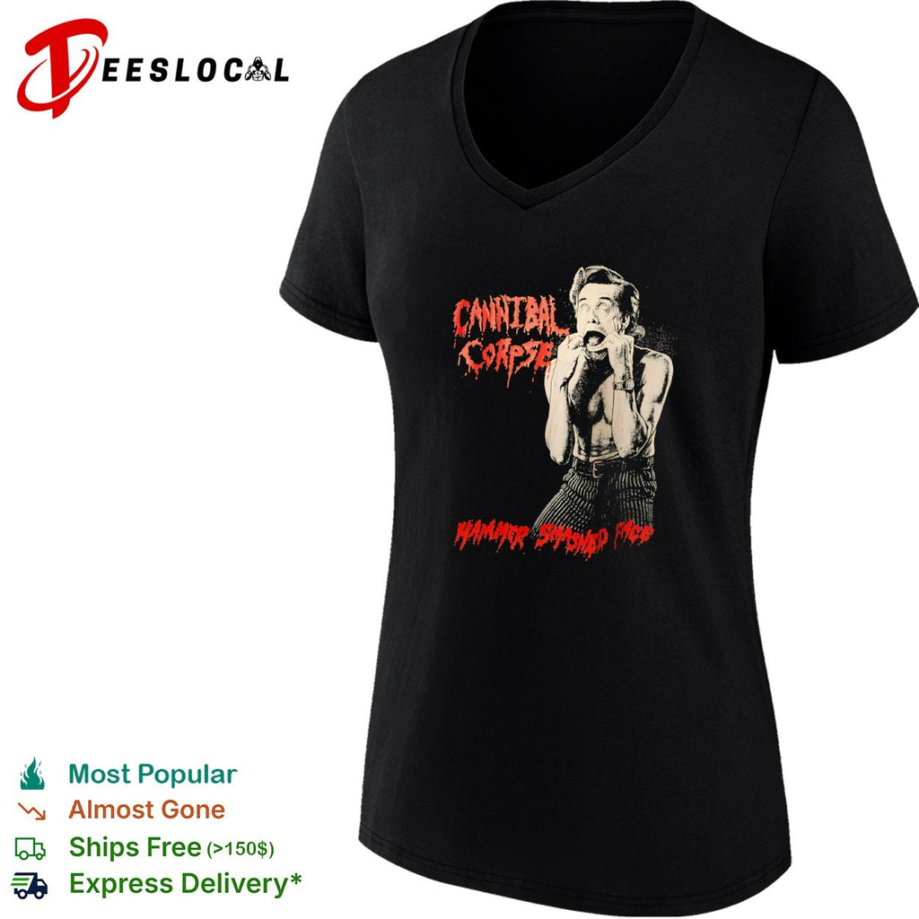Jim Carrey Ace Ventura Cannibal Corpse Hammer Smashed Face Metal Music Band shirt