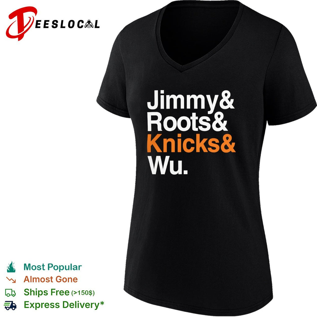 Jimmy Roots Knicks Wu text list shirt