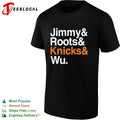 Jimmy Roots Knicks Wu text list shirt