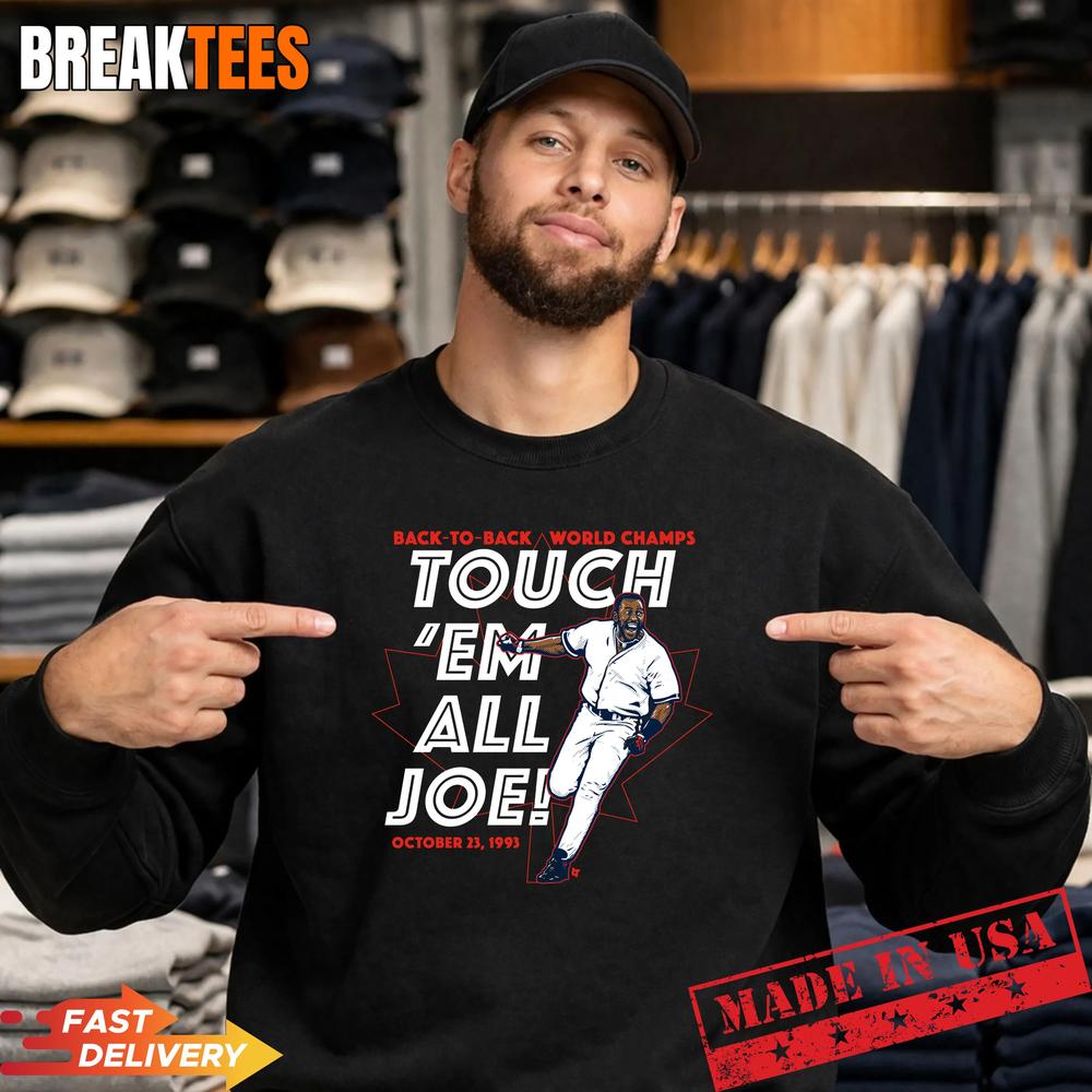 Joe Carter Touch ‘Em All Toronto Baseball Shirt