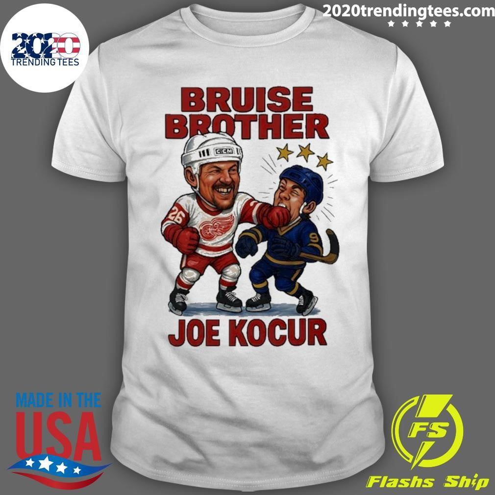 Joe Kocur Bruise Brother Detroit Red Wings Hockey Shirt