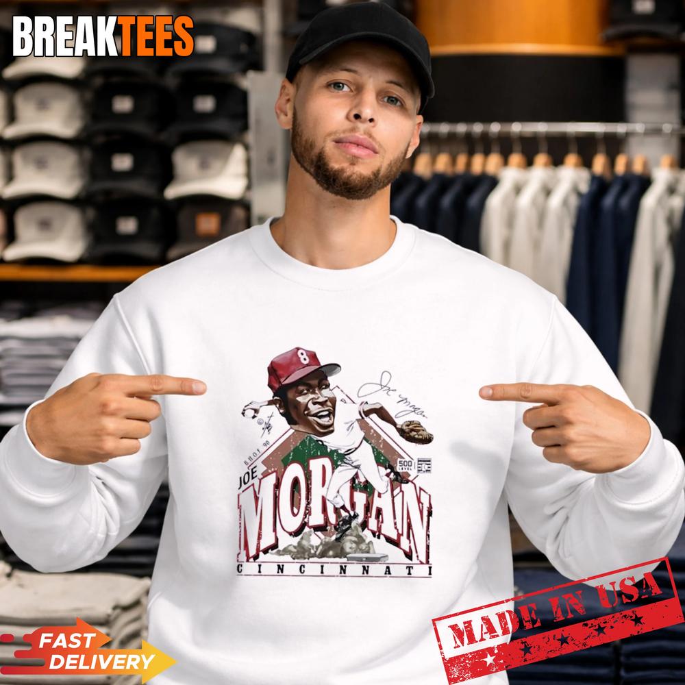 Joe Morgan Cincinnati Reds Bruce Stark Signature T-Shirt