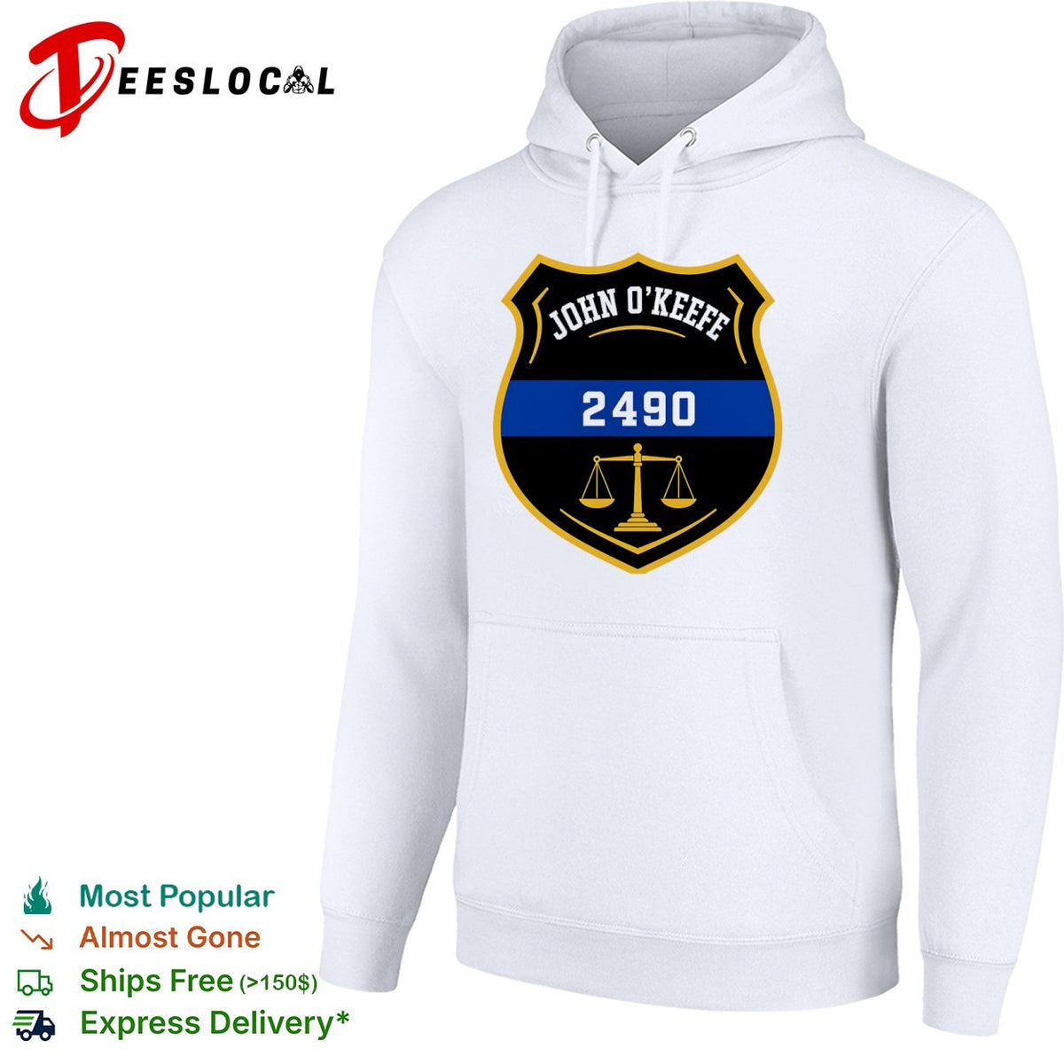 John O Keefe 2490 Law Enforcement Scale of Justice Memorial Honor shirt