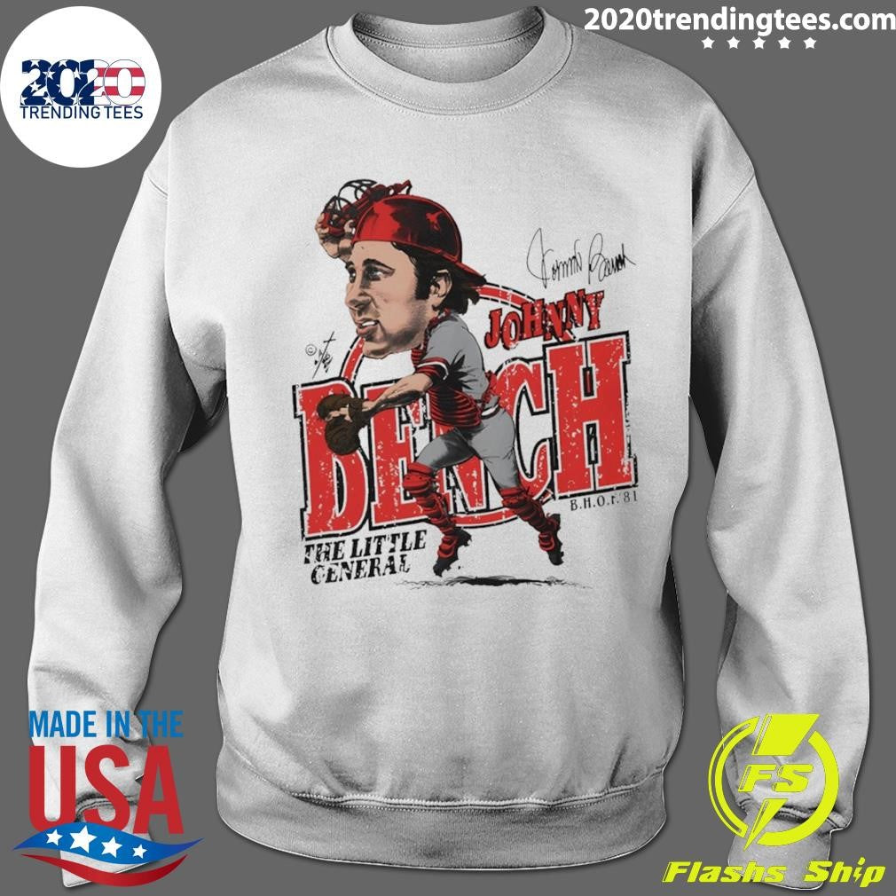 Johnny Bench Cincinnati Reds Baseball the little general caricature signature shirt