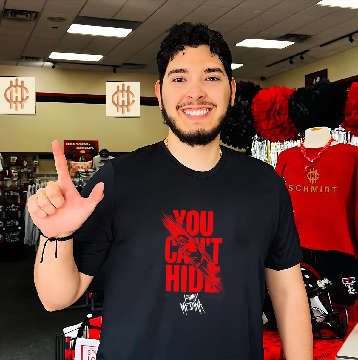 Johnny Medina You Can’t Hide graphic shirt