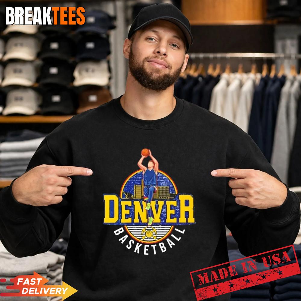 Joker Denver Nuggets Basketball Skyline T-Shirt