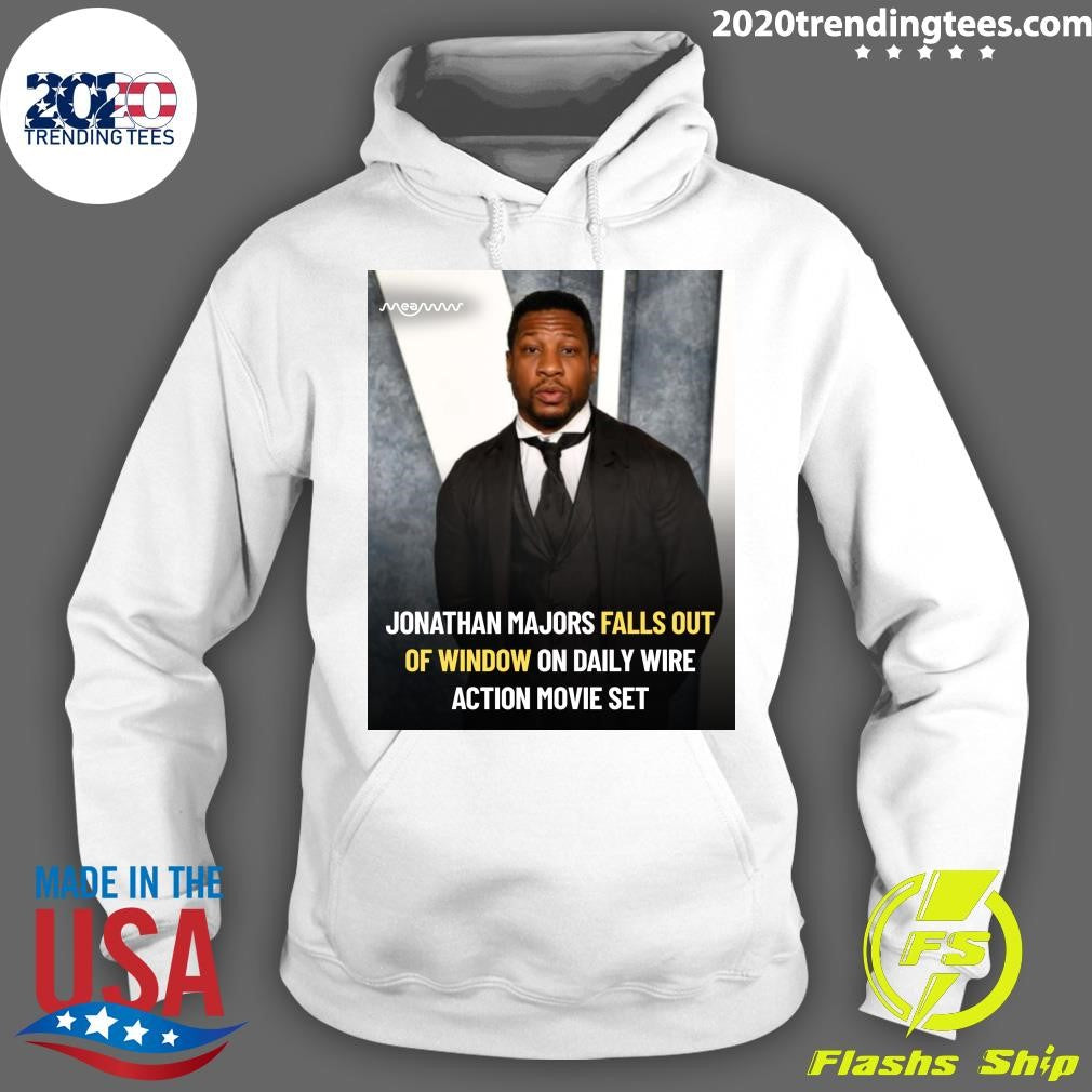 Jonathan Majors Falls Out Of Window On Daily Wire Action Movie Set Shirt