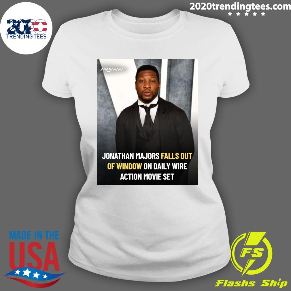 Jonathan Majors Falls Out Of Window On Daily Wire Action Movie Set Shirt