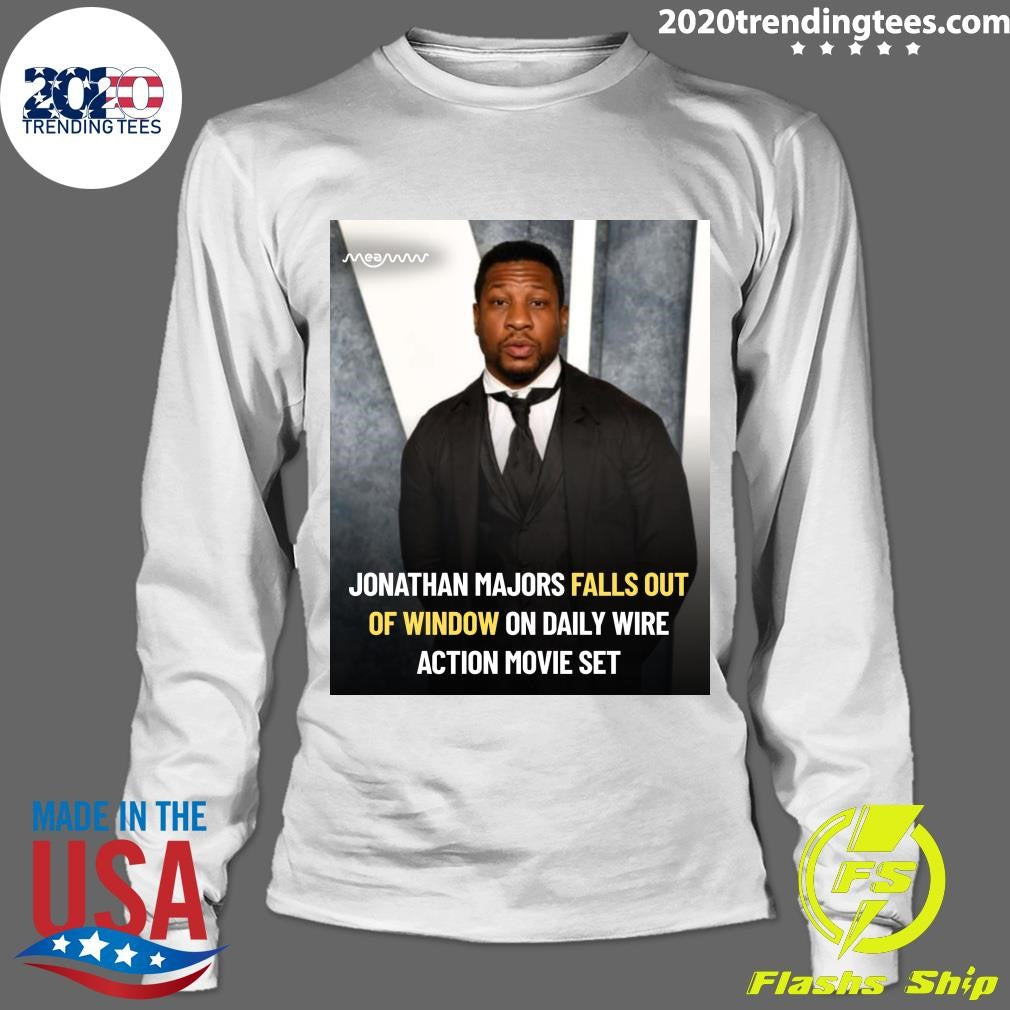 Jonathan Majors Falls Out Of Window On Daily Wire Action Movie Set Shirt