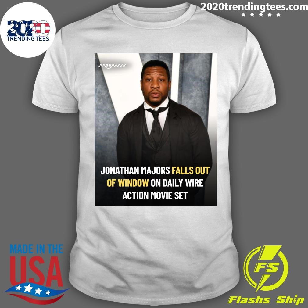 Jonathan Majors Falls Out Of Window On Daily Wire Action Movie Set Shirt