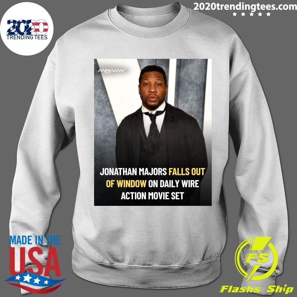 Jonathan Majors Falls Out Of Window On Daily Wire Action Movie Set Shirt