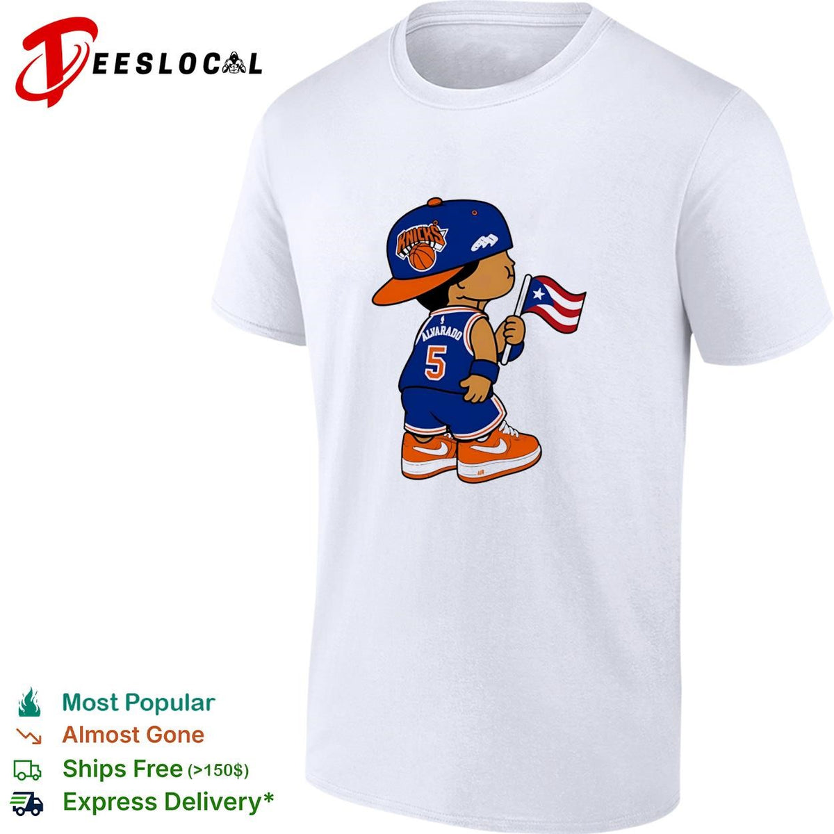 Jose Alvarado Puerto Rico flag shirt