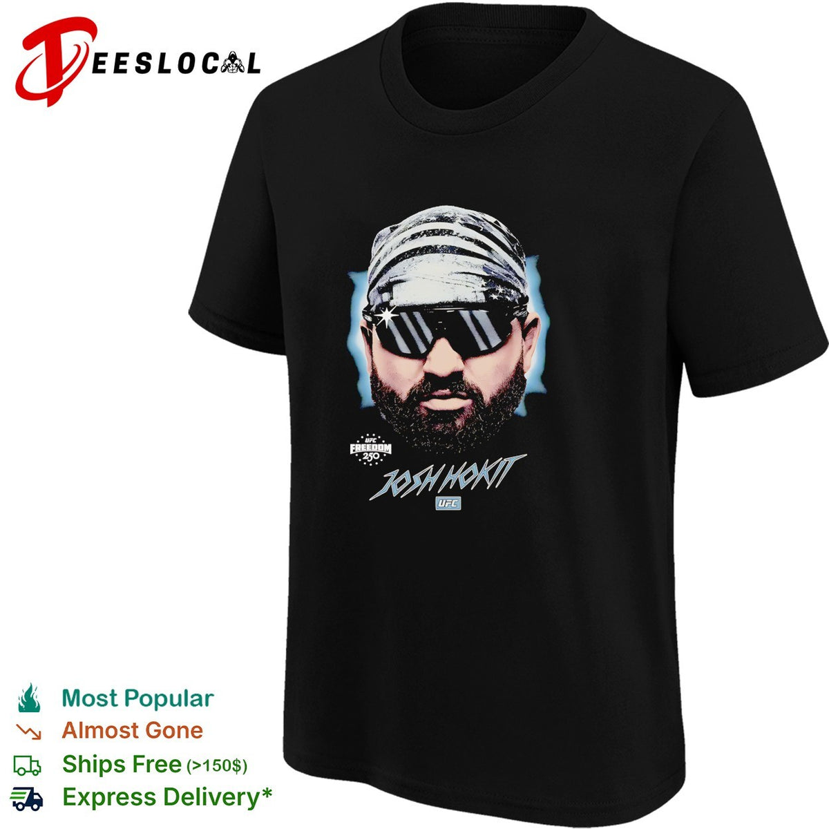 Josh Hokit UFC Freedom 250 Ultimate Fighting Championship big head poster shirt