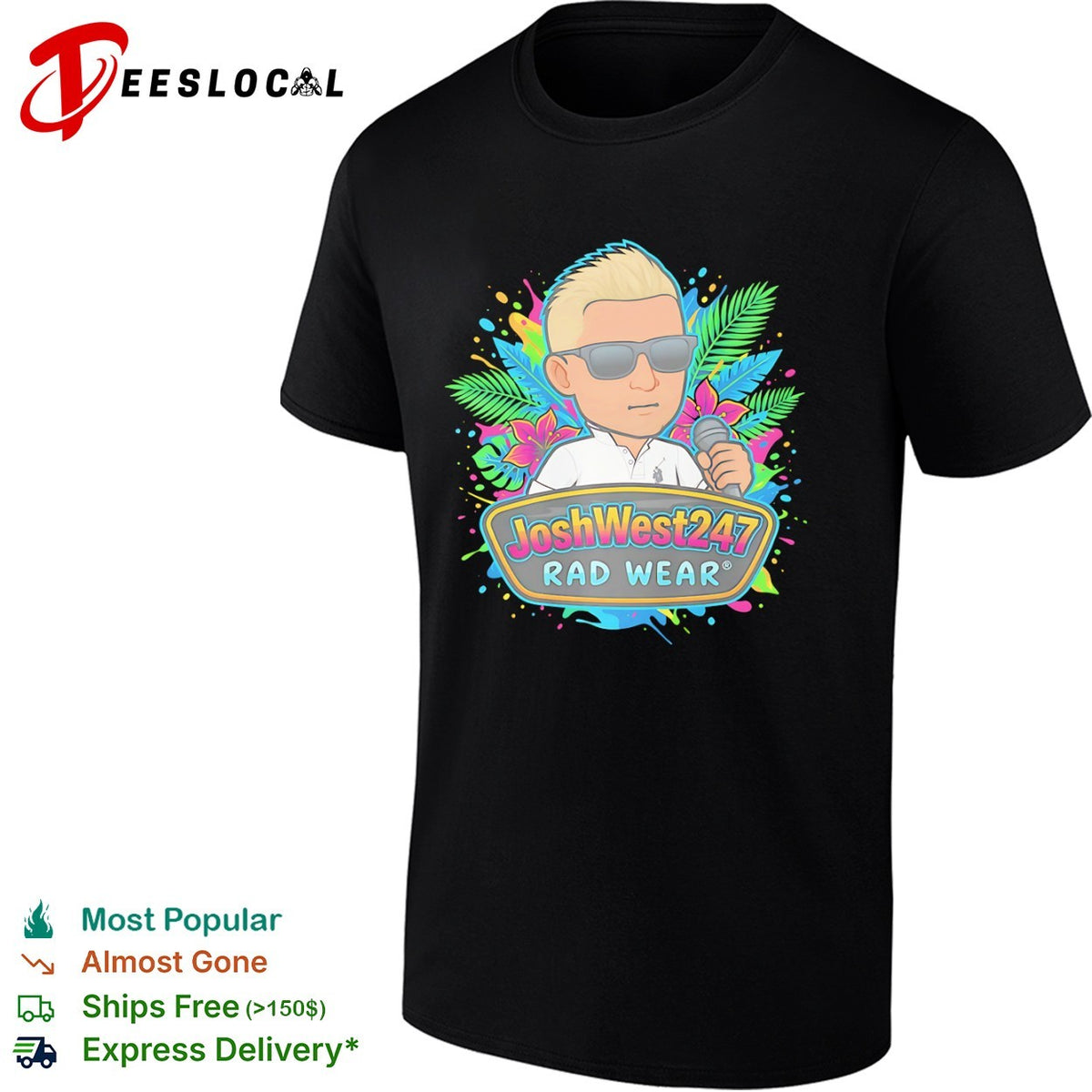 JoshWest247 Rad Wear tropical cartoon shirt