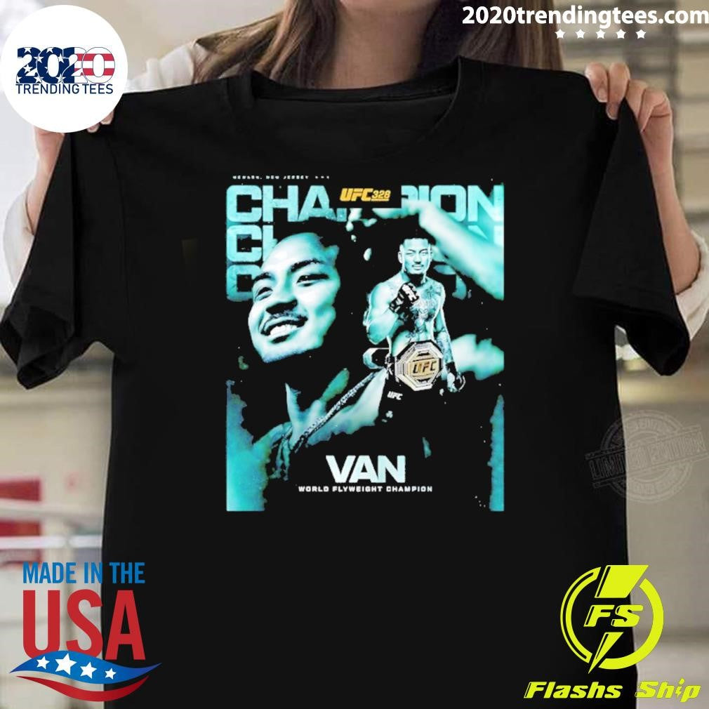 Joshua Van Ufc 328 World Flyweight Champion Shirt