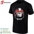 Judge Dredd Comic Book Face Illustration Logo Black Graphic Logo shirt