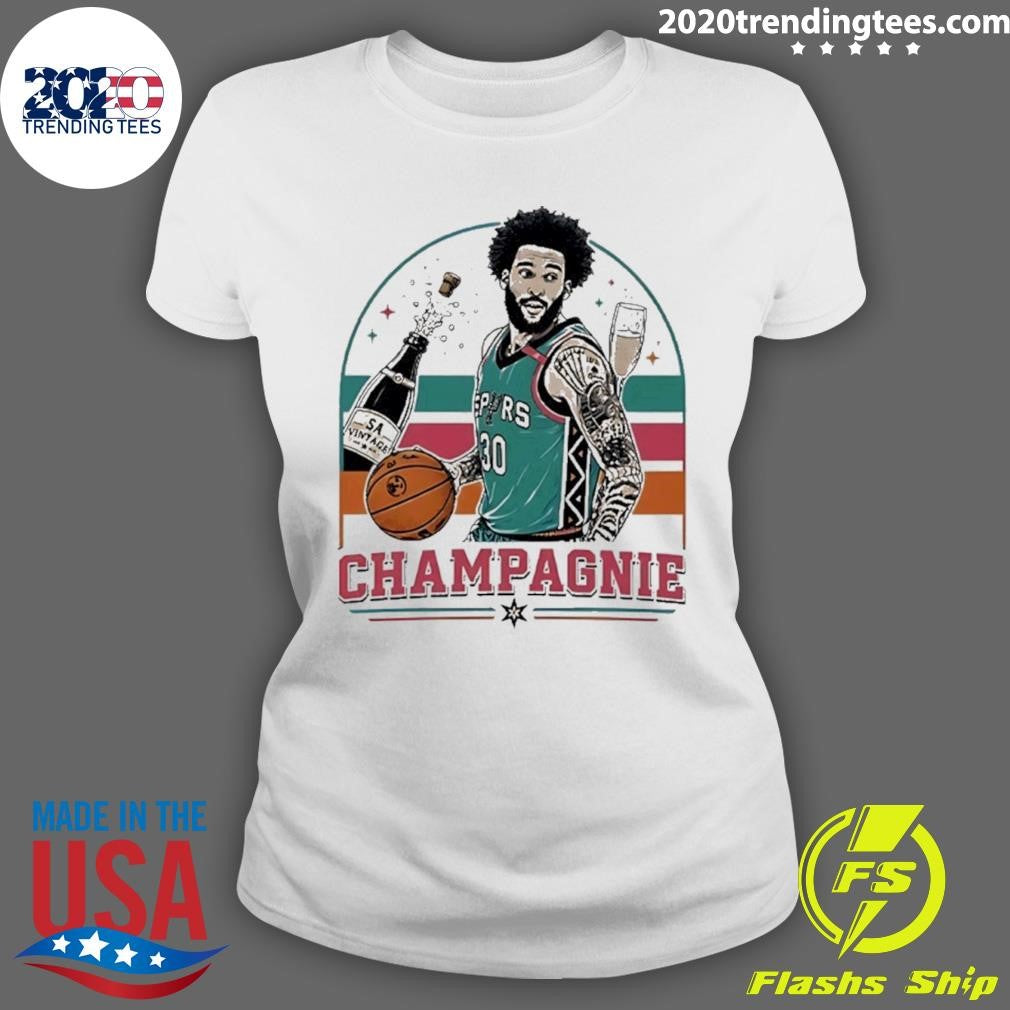 Julian Champagnie Champagne San Antonio Spurs Shirt