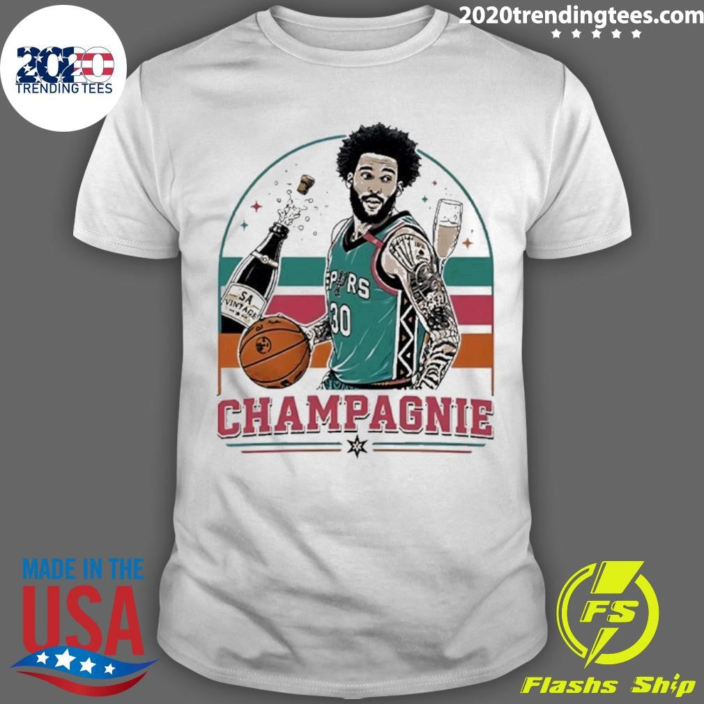 Julian Champagnie Champagne San Antonio Spurs Shirt