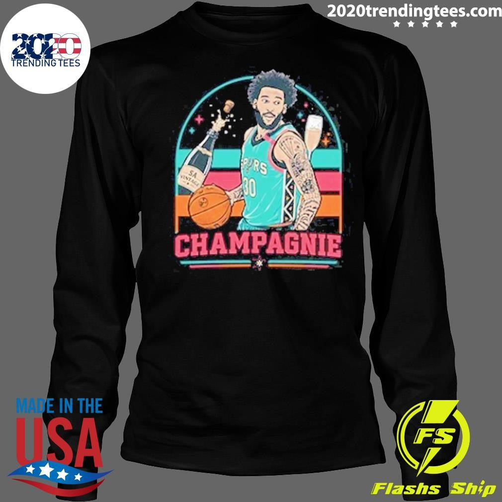 Julian Champagnie Vintage 90s Funny Champagne San Antonio Spurs Shirt