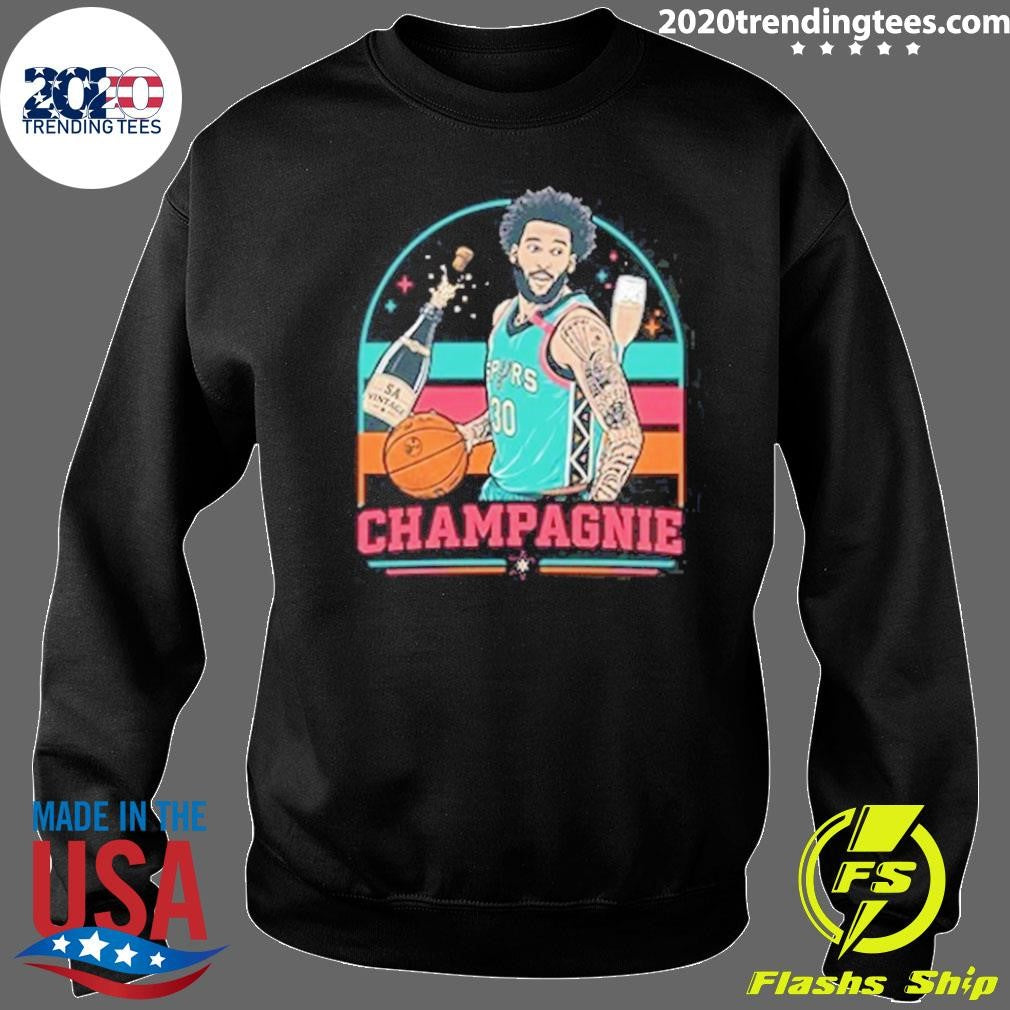 Julian Champagnie Vintage 90s Funny Champagne San Antonio Spurs Shirt
