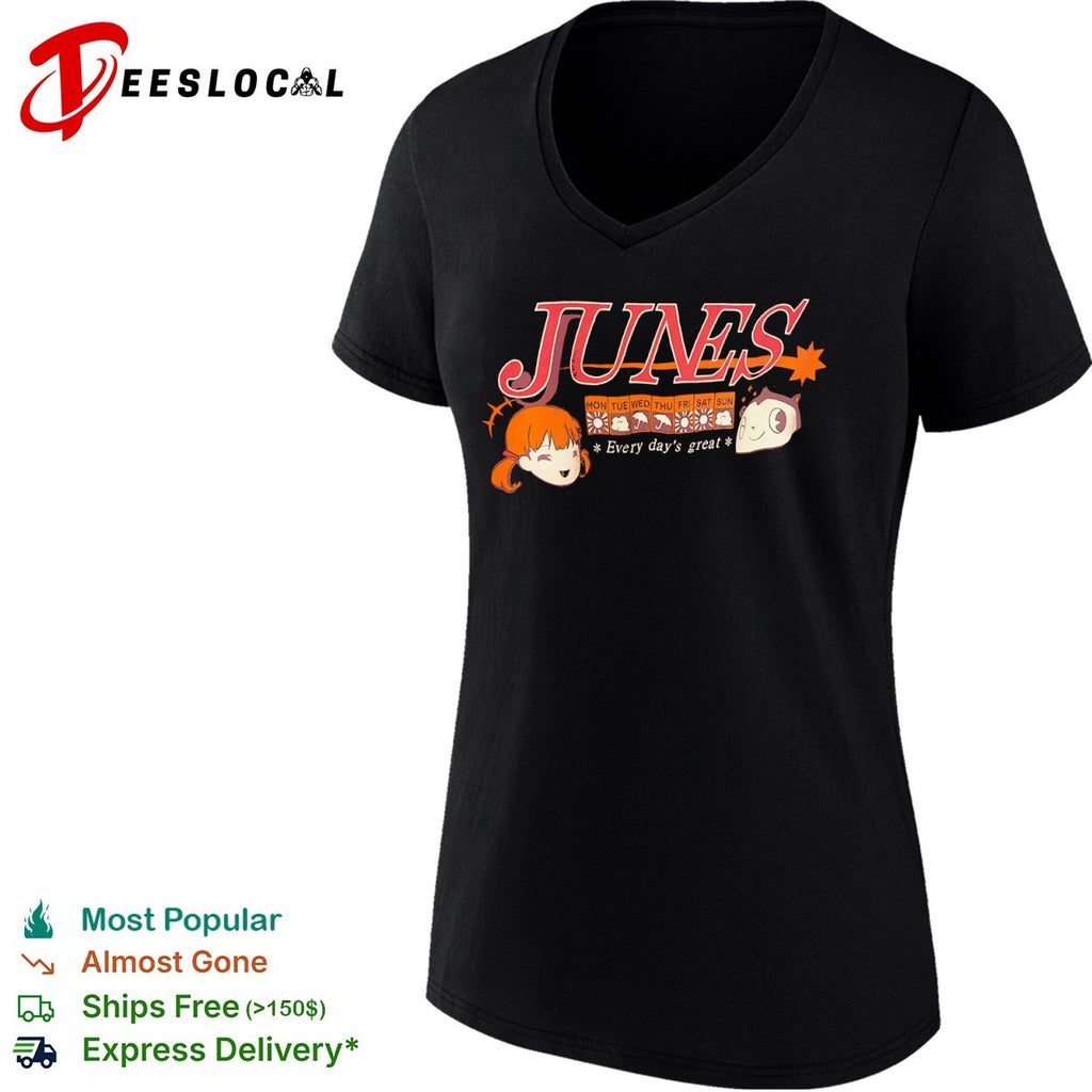 Junes Persona 4 Every days great Nanako Dojima Teddie Anime shirt