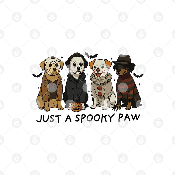 Just A Spooky Paw Halloween Shirt