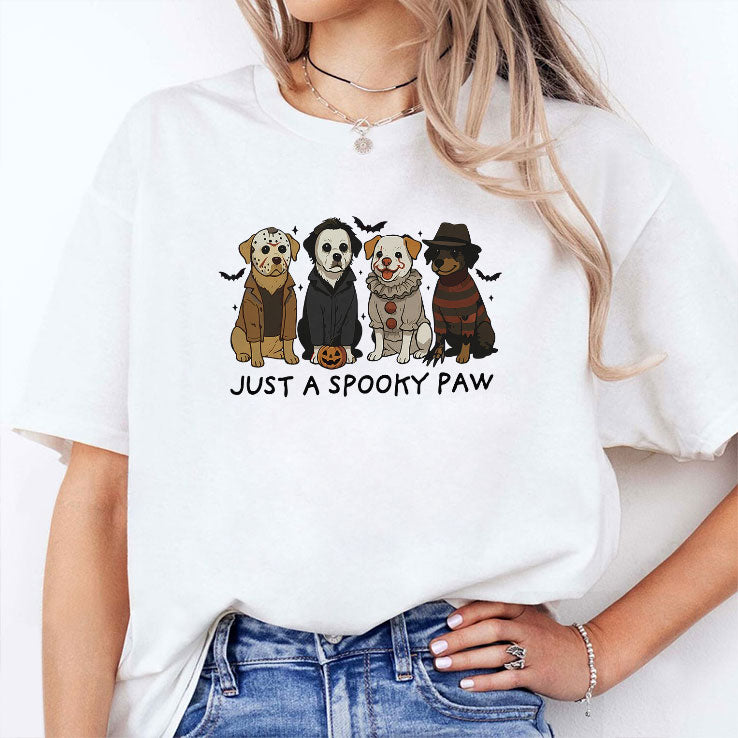 Just A Spooky Paw Halloween Shirt