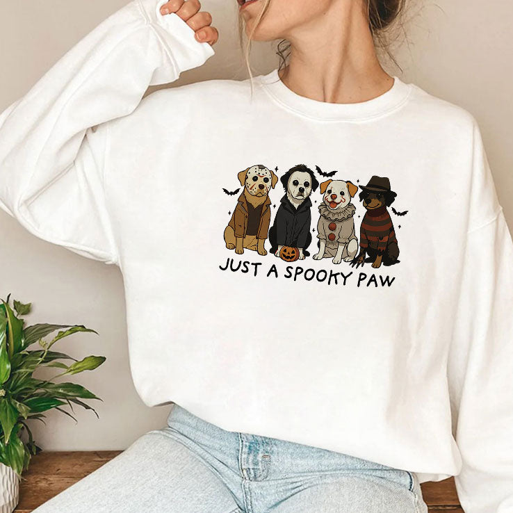 Just A Spooky Paw Halloween Shirt