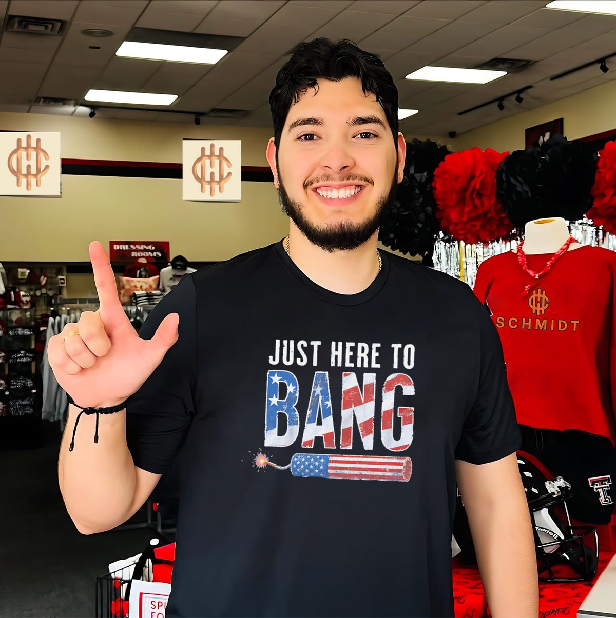 Just Here to Bang 250th Anniversary of freedom shirt