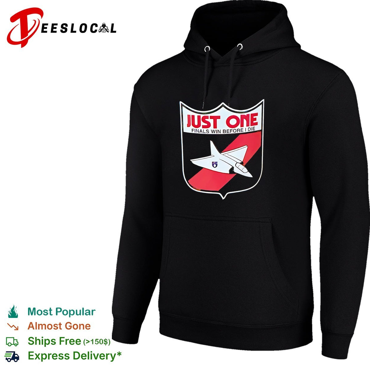 Just One Finals Win Before I Die jet plane shield sports parody shirt
