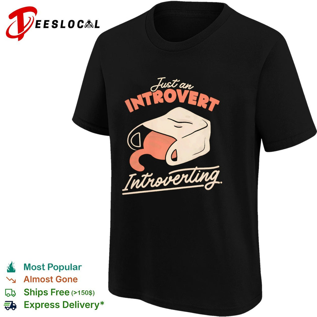 Just an Introvert Introverting Cat in a Bag shirt
