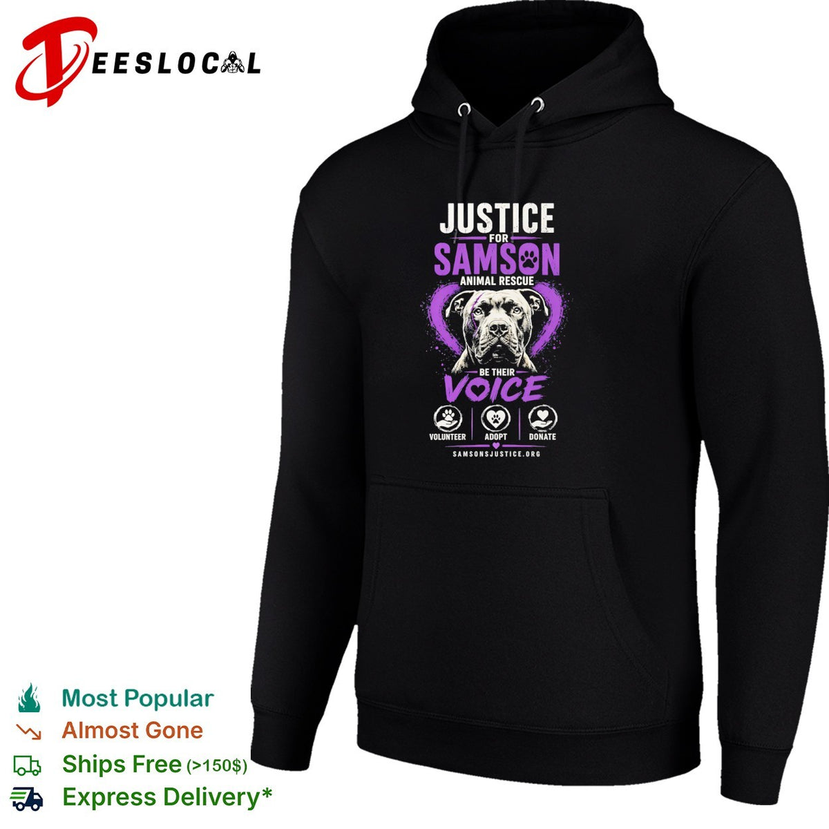 Justice for Samson Animal Rescue be their voice volunteer adopt donate shirt