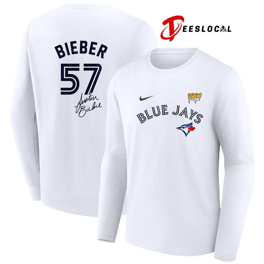 Justin Bieber x Toronto Blue Jays world series signature logo shirt